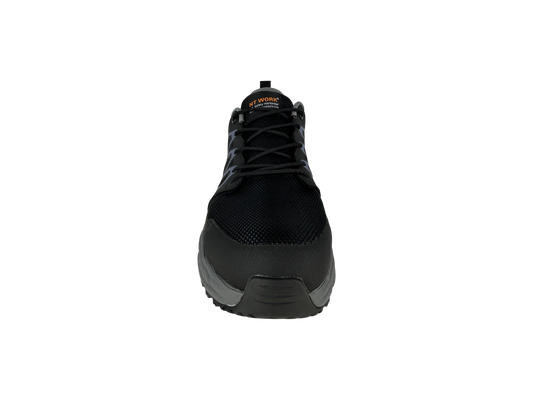 NT Work® Men's Charlie Black/Dark Grey Safety Alloy Toe Athletic Work Shoe