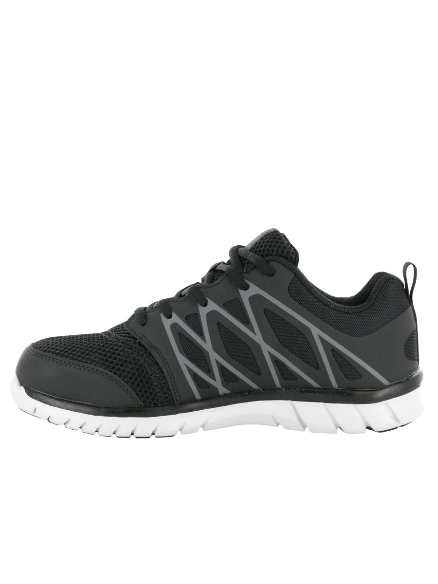 NT Work Men's Phoenix Black Alloy Toe Slip-Resistant Athletic Work Shoe