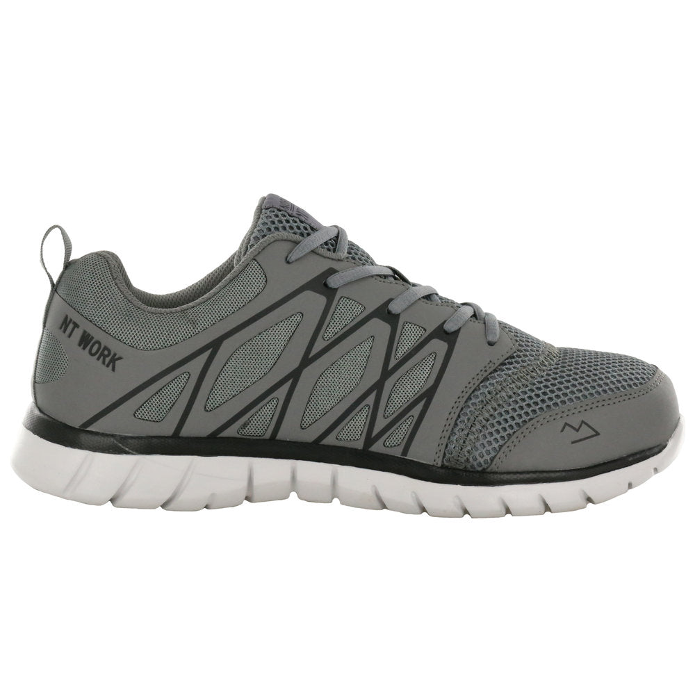 NT Work Men's Phoenix Charcoal Alloy Toe Slip-Resistant Athletic Work Shoe