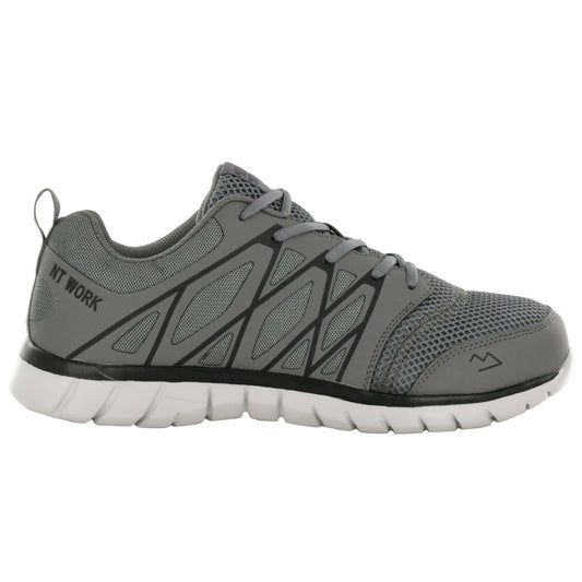 NT Work Men's Phoenix Charcoal Alloy Toe Slip-Resistant Athletic Work Shoe