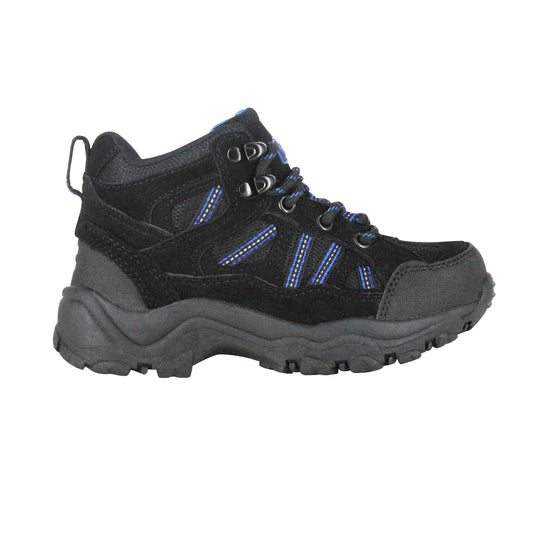 Nord Trail Boy's Mt. Hunter High Black/R. Blue Waterproof Leather Hiking Boot