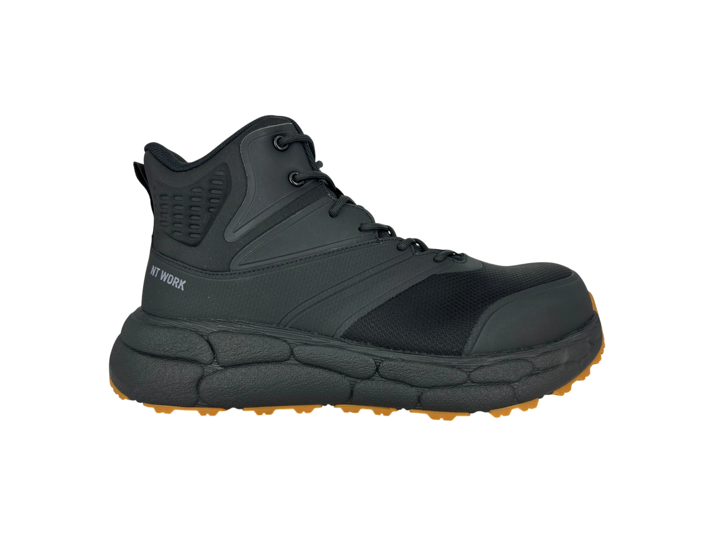 USA-Made NT Work® Men's Arlington Black Safety Alloy Toe Puncture Resistant Athletic Work Boot