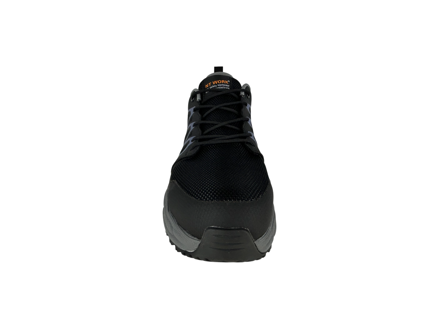 NT Work® Men's Charlie Black/Dark Grey Safety Alloy Toe Athletic Work Shoe