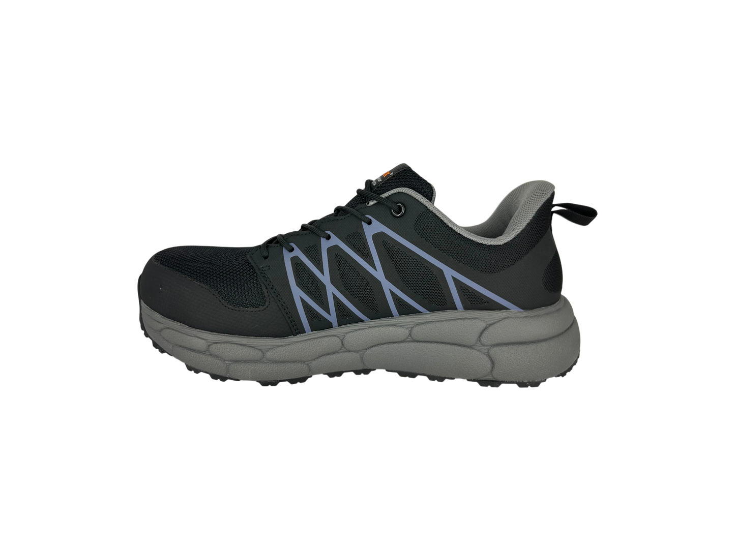 NT Work® Men's Charlie Black/Dark Grey Safety Alloy Toe Athletic Work Shoe
