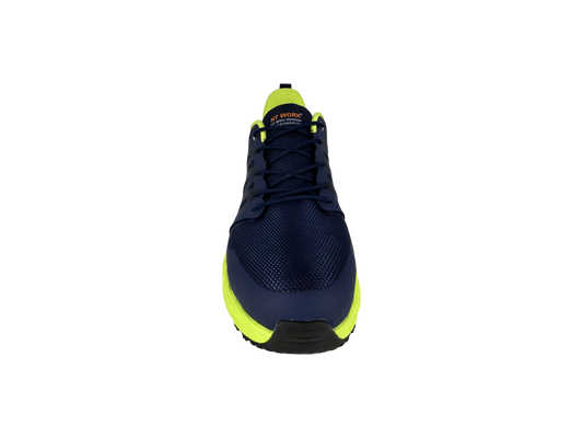 NT Work® Men's Charlie Navy/Yellow Safety Alloy Toe Athletic Work Shoe