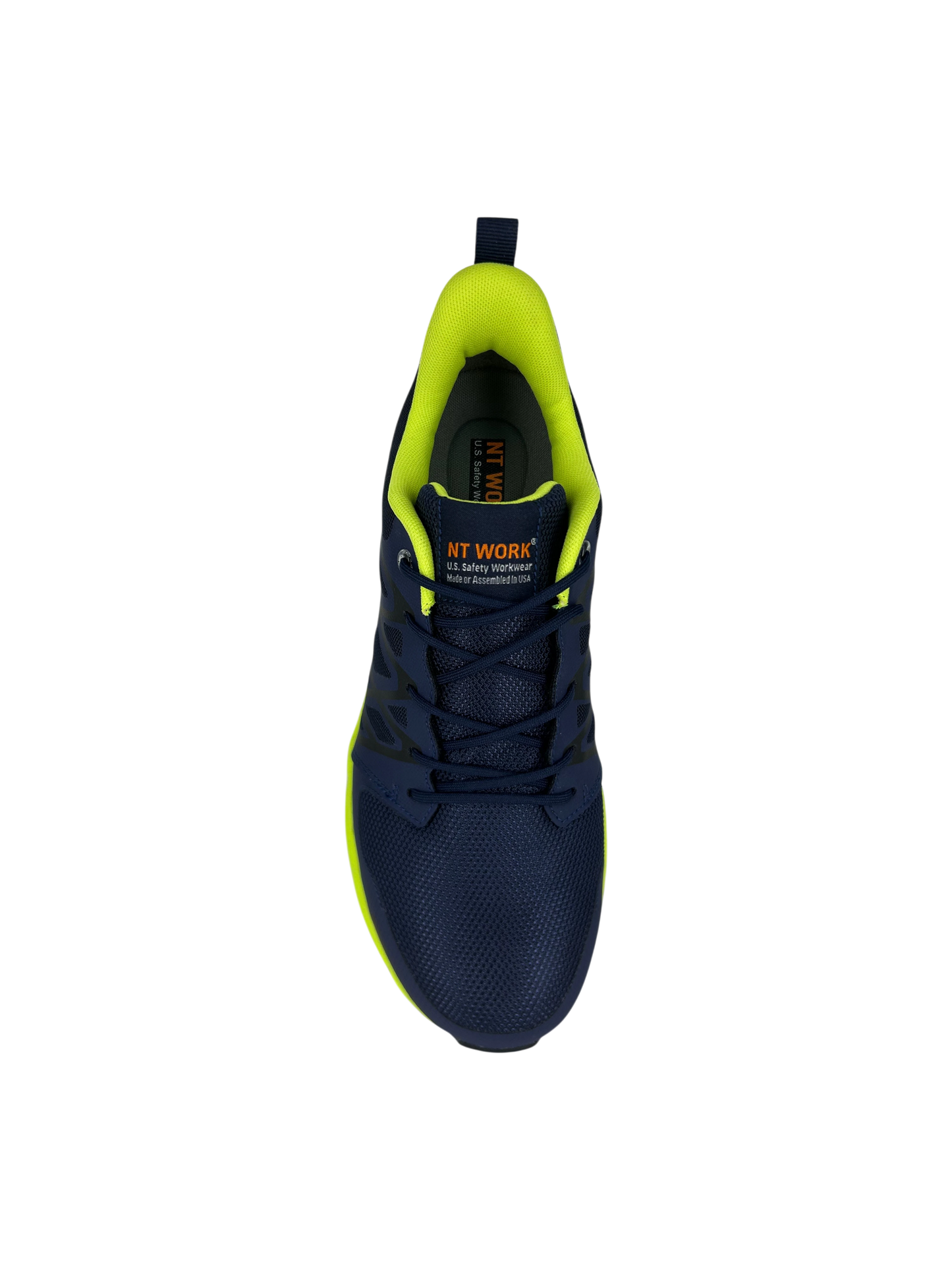 NT Work® Men's Charlie Navy/Yellow Safety Alloy Toe Athletic Work Shoe