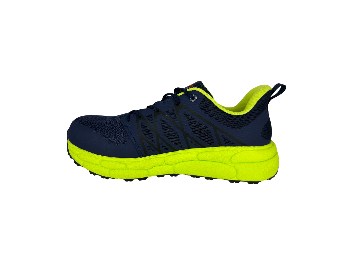 NT Work® Men's Charlie Navy/Yellow Safety Alloy Toe Athletic Work Shoe