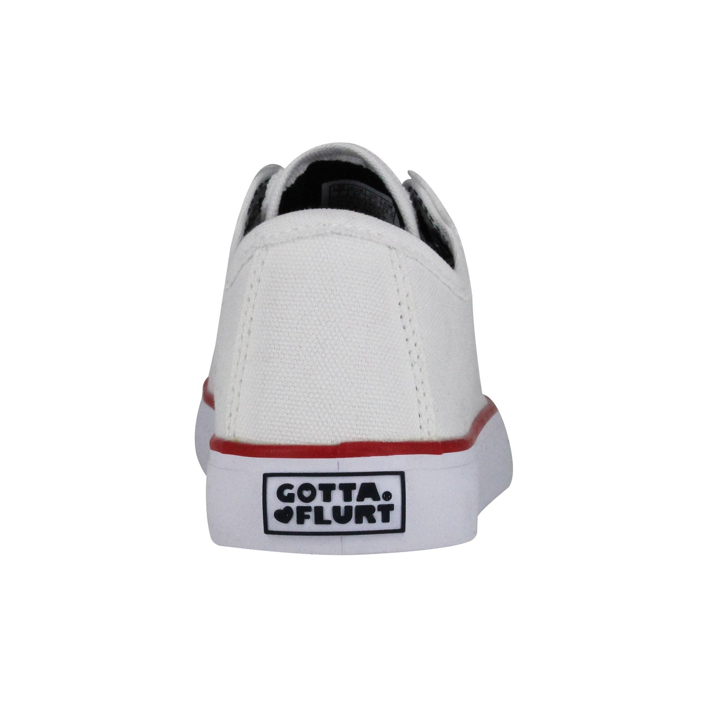 Gotta Flurt Girl's Classic II White Canvas Low-Top Casual Sneaker