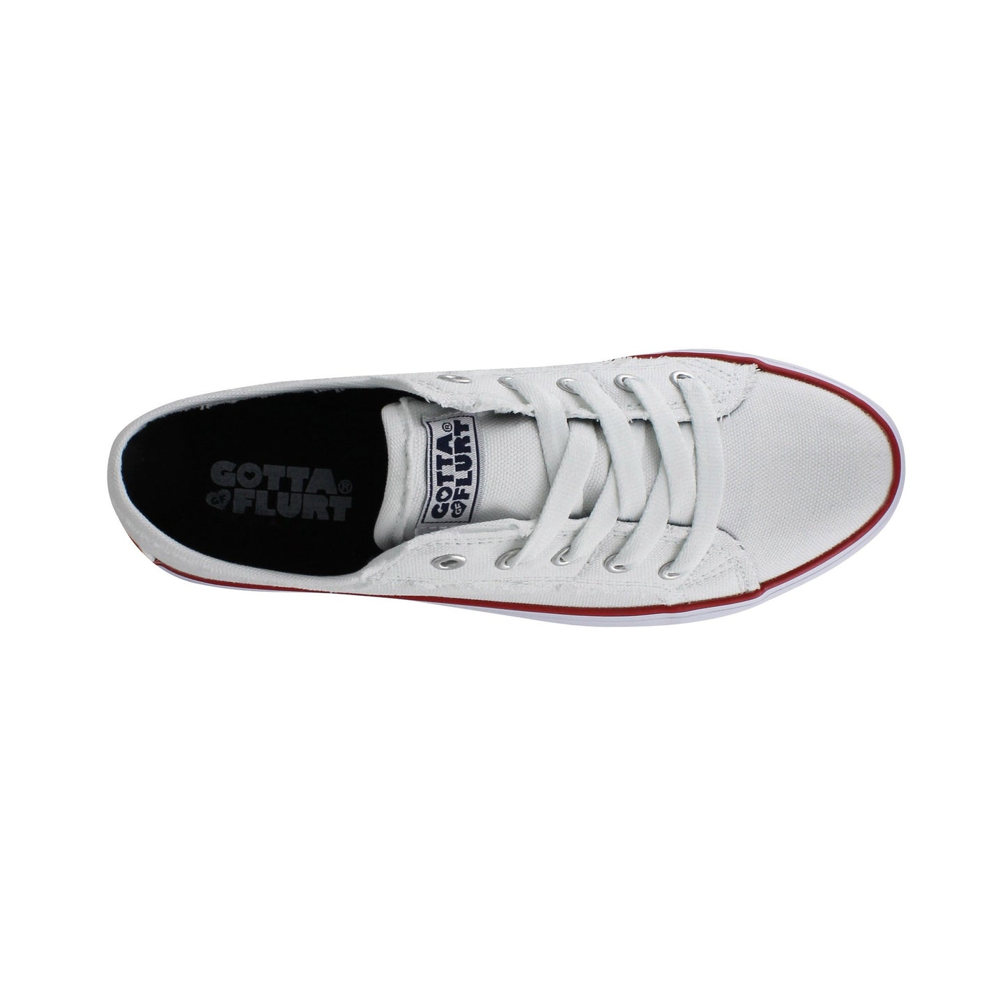 Gotta Flurt Women's Classic II White Low-Top Sneaker (BOGO1).