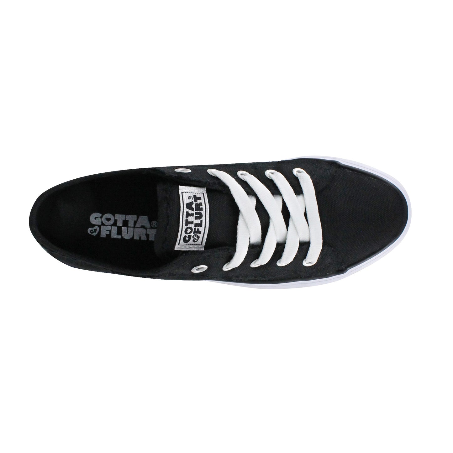 Gotta Flurt Girl's Classic II Black Canvas Low-Top Casual Sneaker