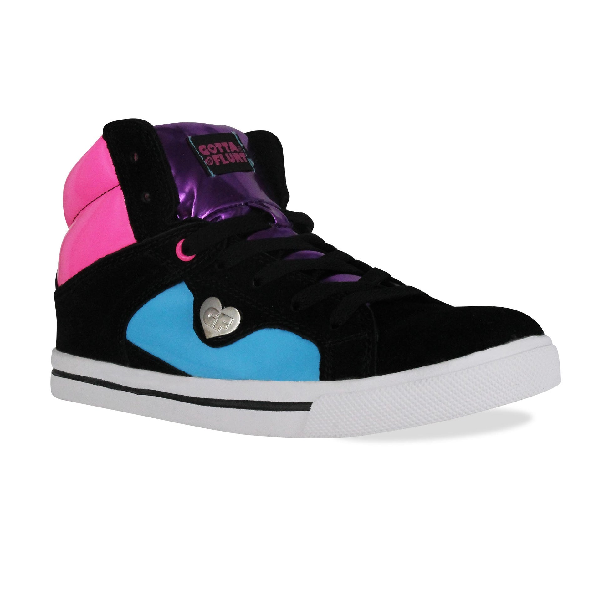 Gotta Flurt Women's Confused Plasma Leather Color Blocking Hip Hop Sneaker.