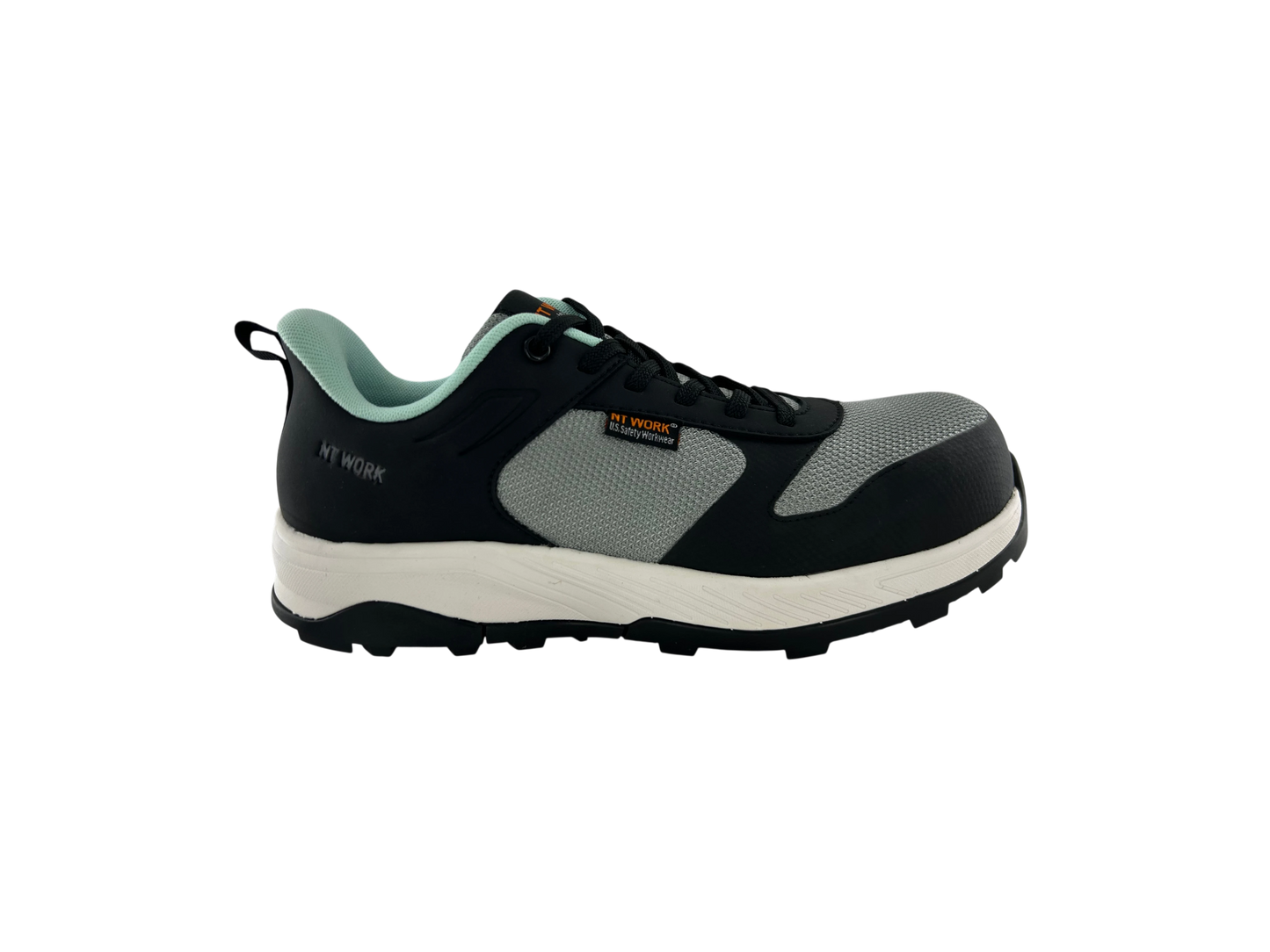 NT Work® Women's Corona Grey/Mint Safety Composite Toe Athletic Work Shoe