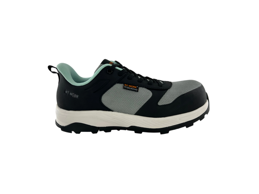 NT Work® Women's Corona Grey/Mint Safety Composite Toe Athletic Work Shoe