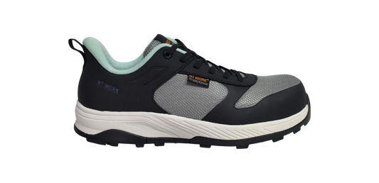 NT Work® Women's Corona Grey/Mint Safety Composite Toe Athletic Work Shoe