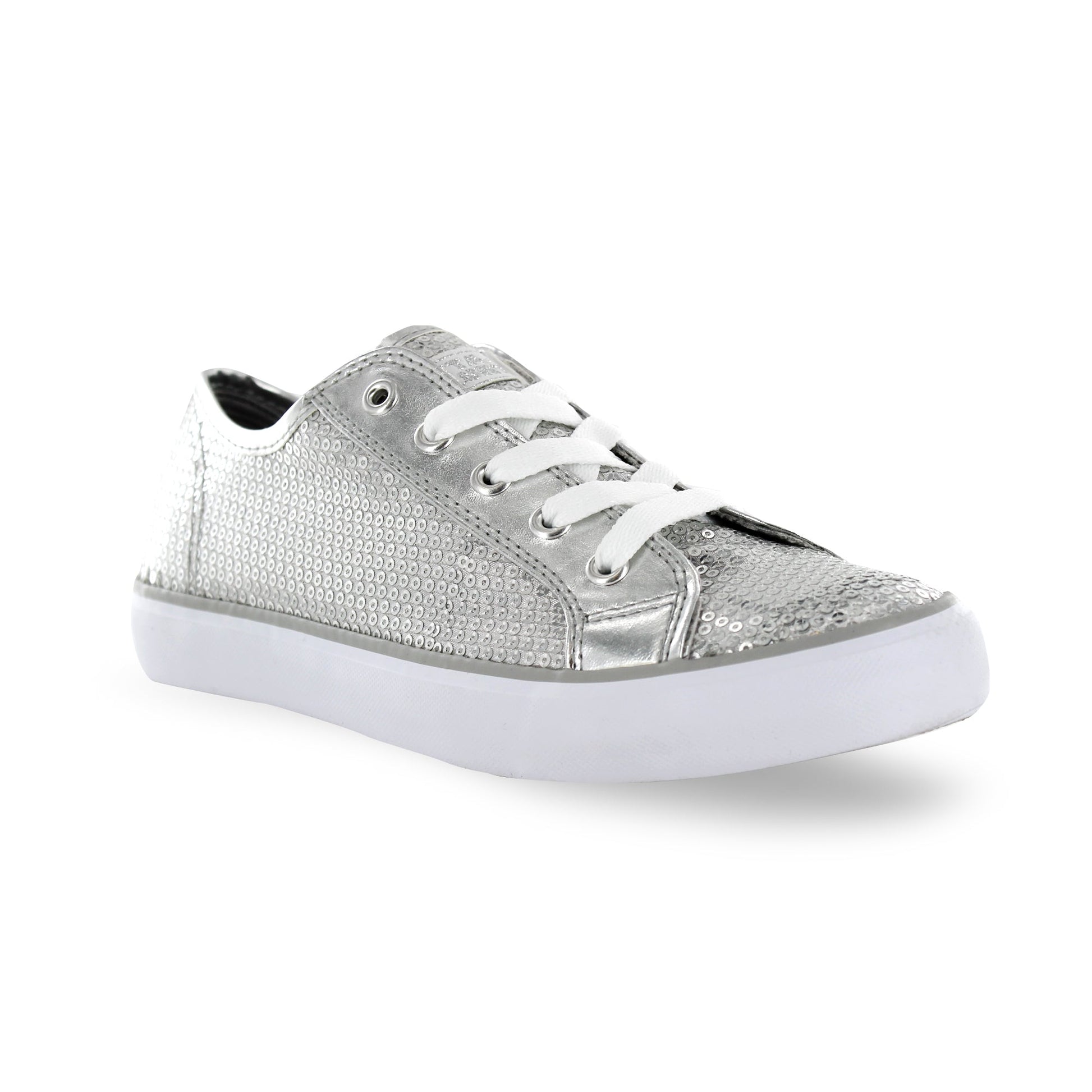 Gotta Flurt Women's Disco II Silver Sequin Dance Sneaker.