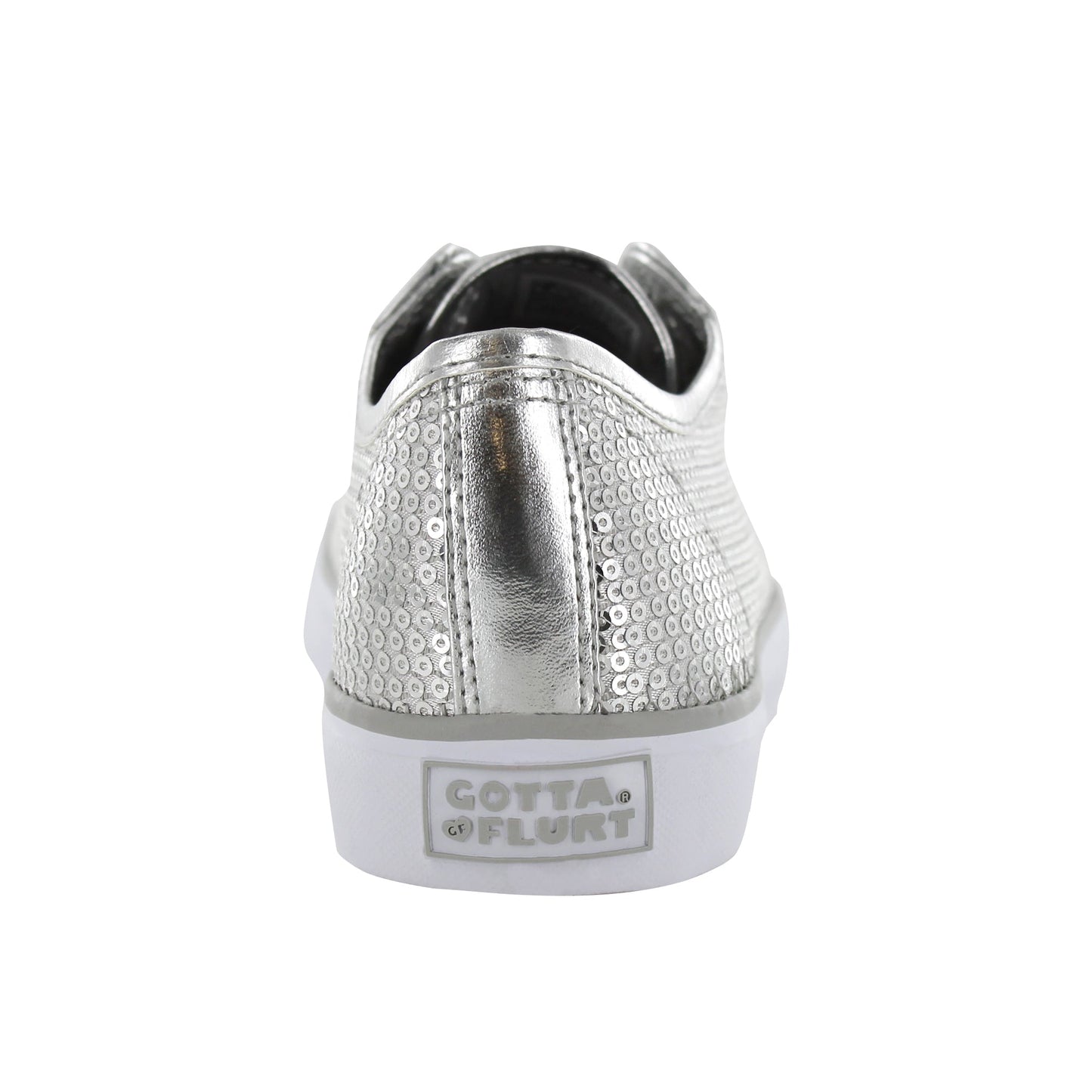 Gotta Flurt Women's Disco II Silver Sequin Dance Sneaker.