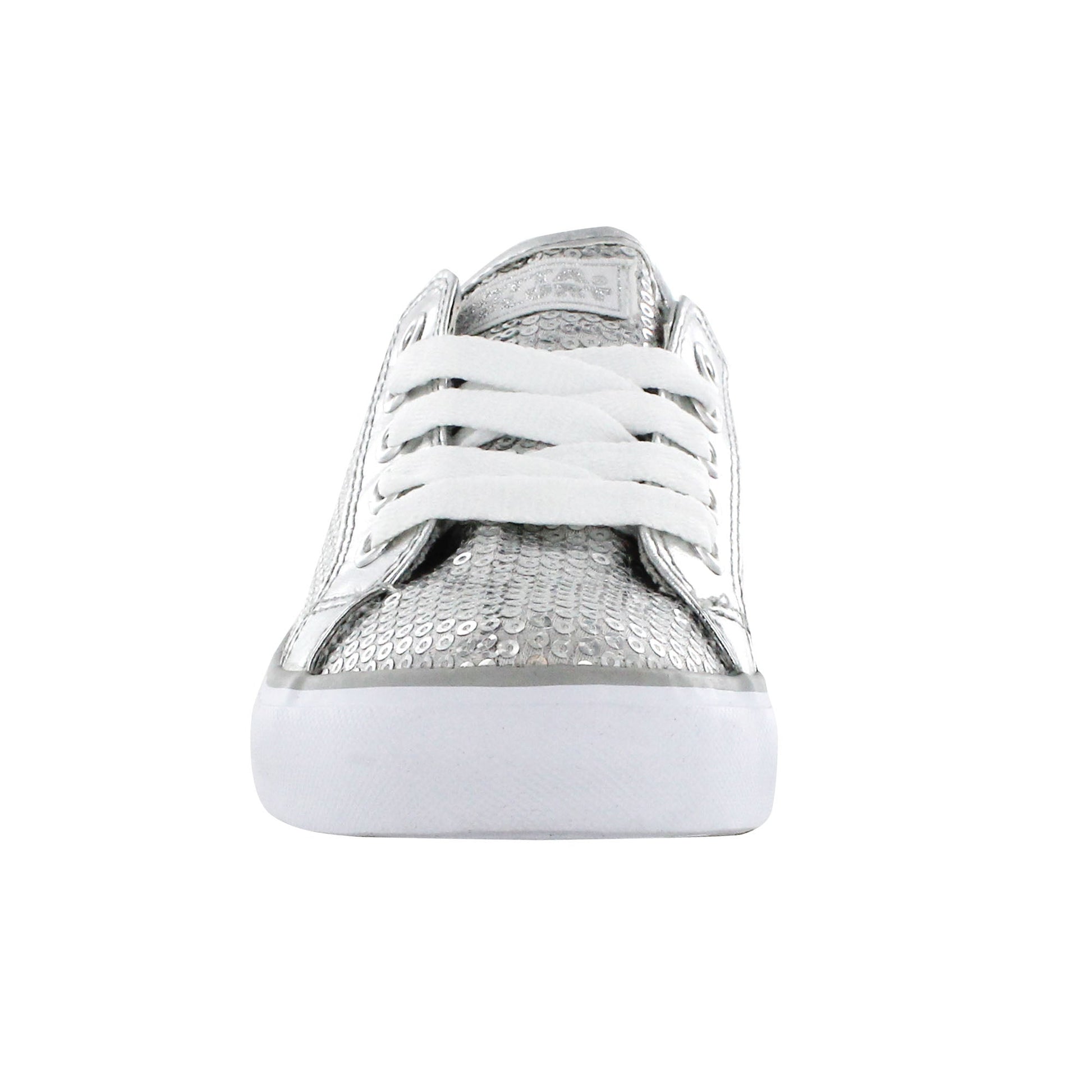 Gotta Flurt Women's Disco II Silver Sequin Dance Sneaker.