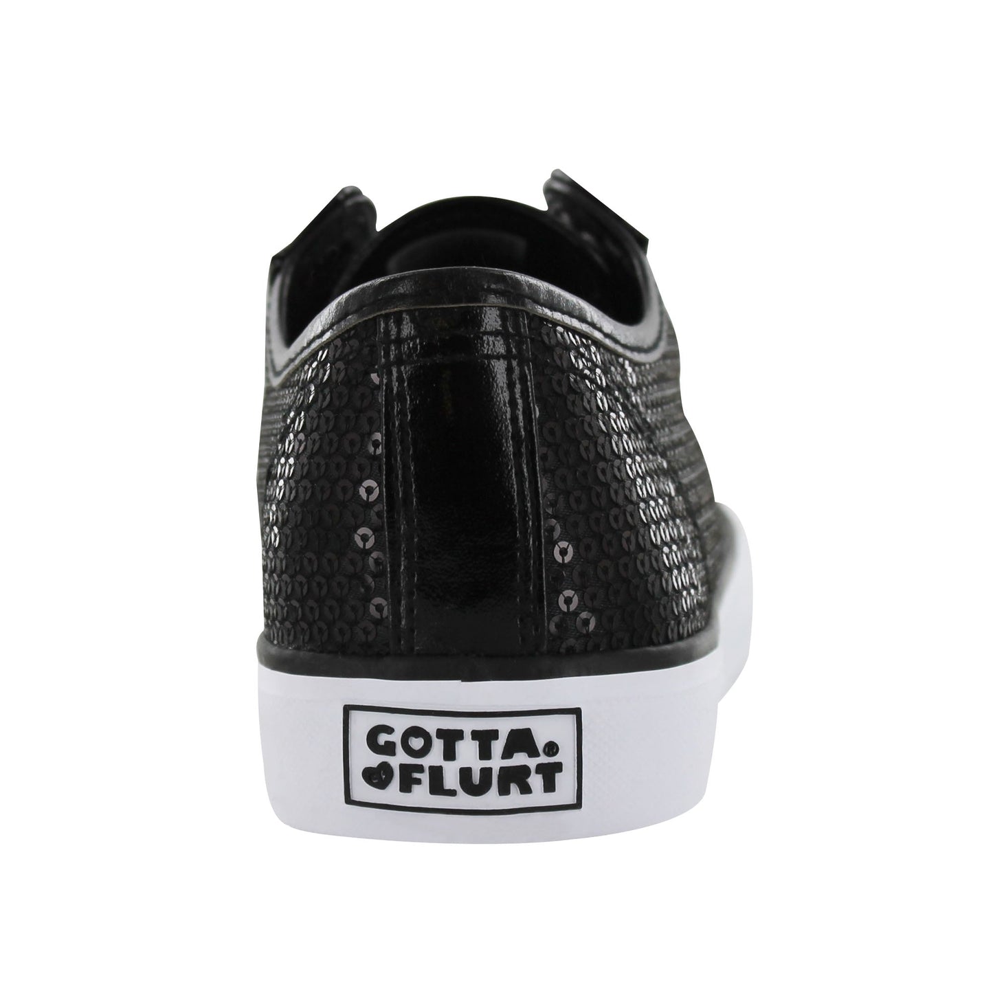 Gotta Flurt Girl's Disco II Black Sequin Low Top Dance Sneaker