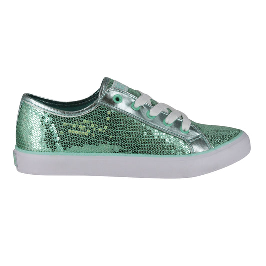 Gotta Flurt Girl's Disco II Mint Sequin Low Top Dance Sneaker