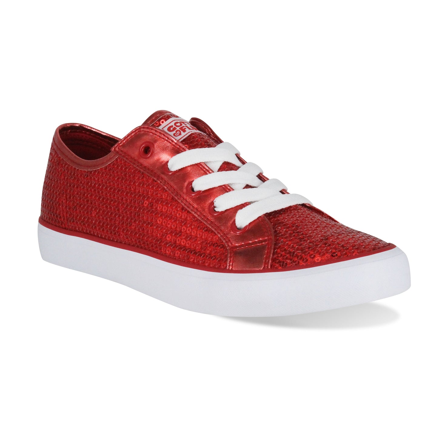 Gotta Flurt Girl's Disco II Red Sequin Low Top Dance Sneaker