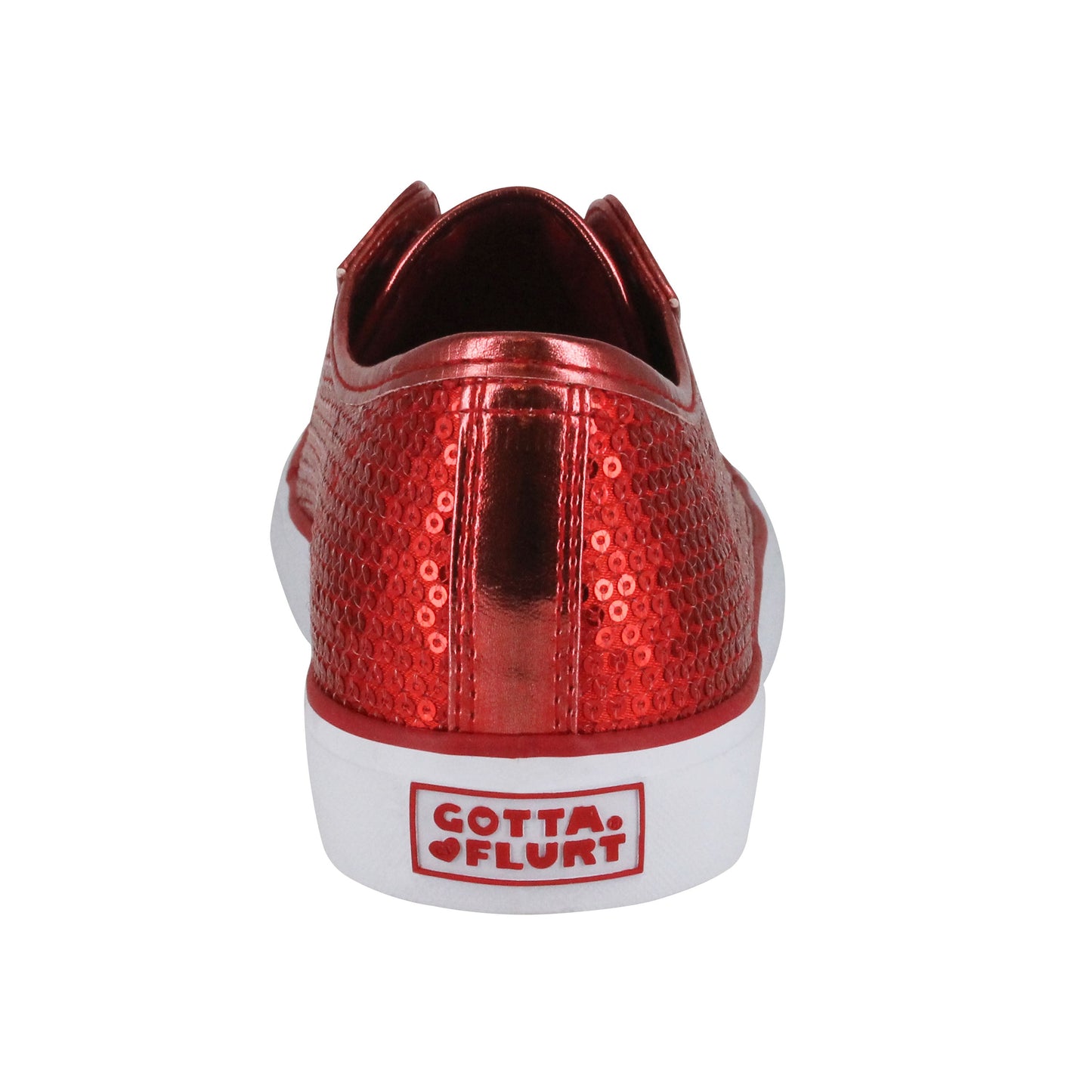 Gotta Flurt Girl's Disco II Red Sequin Low Top Dance Sneaker