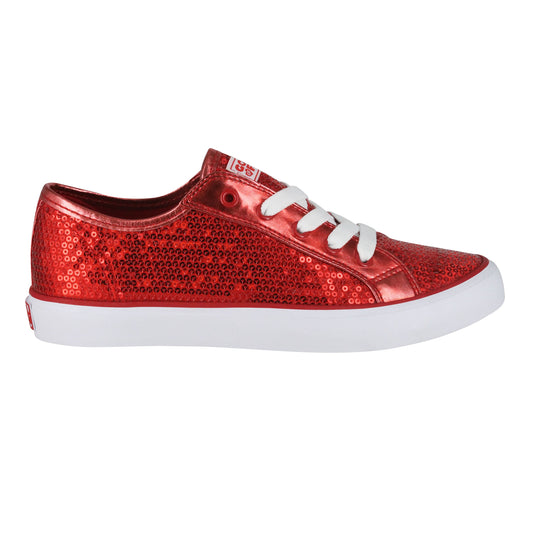 Gotta Flurt Girl's Disco II Red Sequin Low Top Dance Sneaker