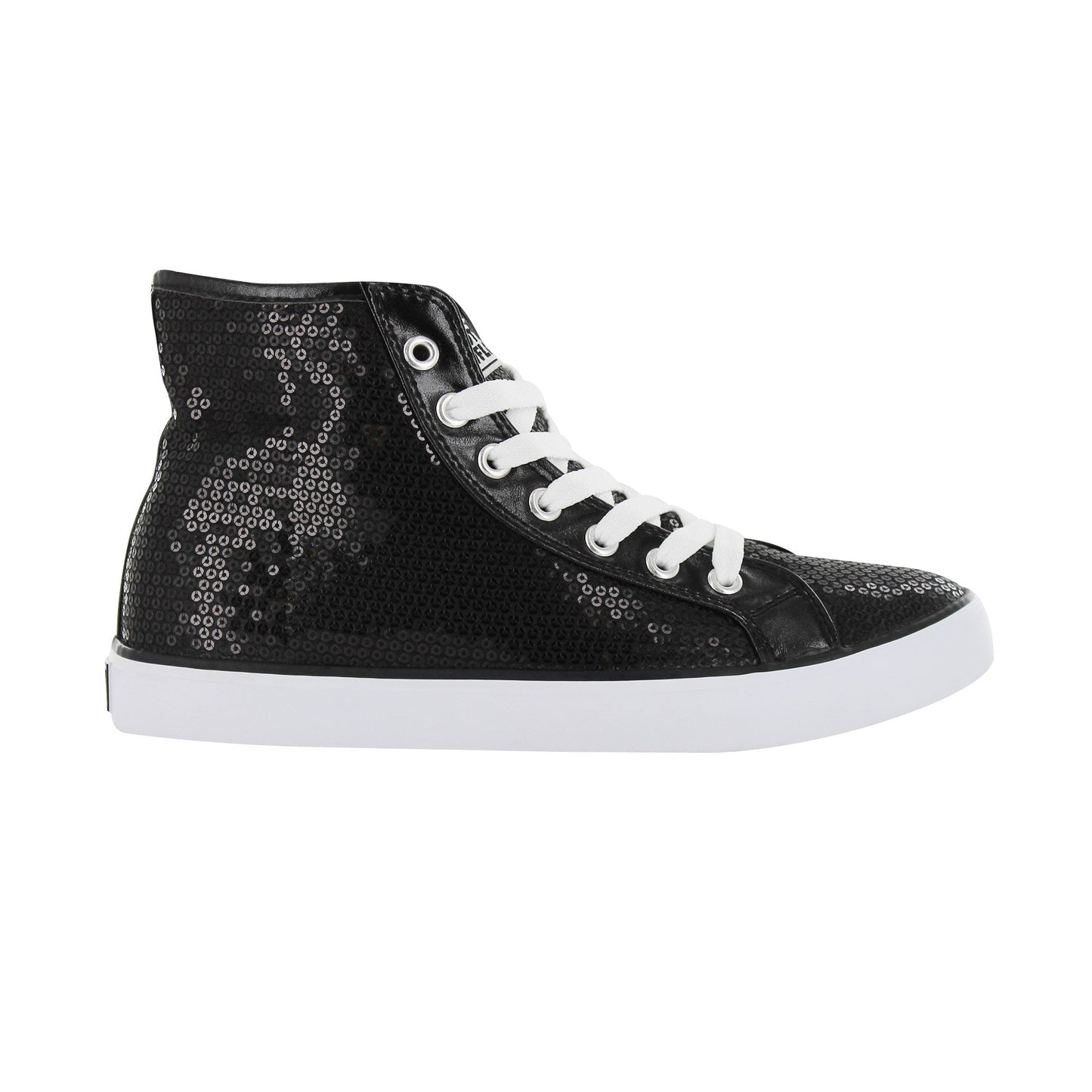 Gotta Flurt Women's Disco II Hi Black Sequin Dance Sneaker.