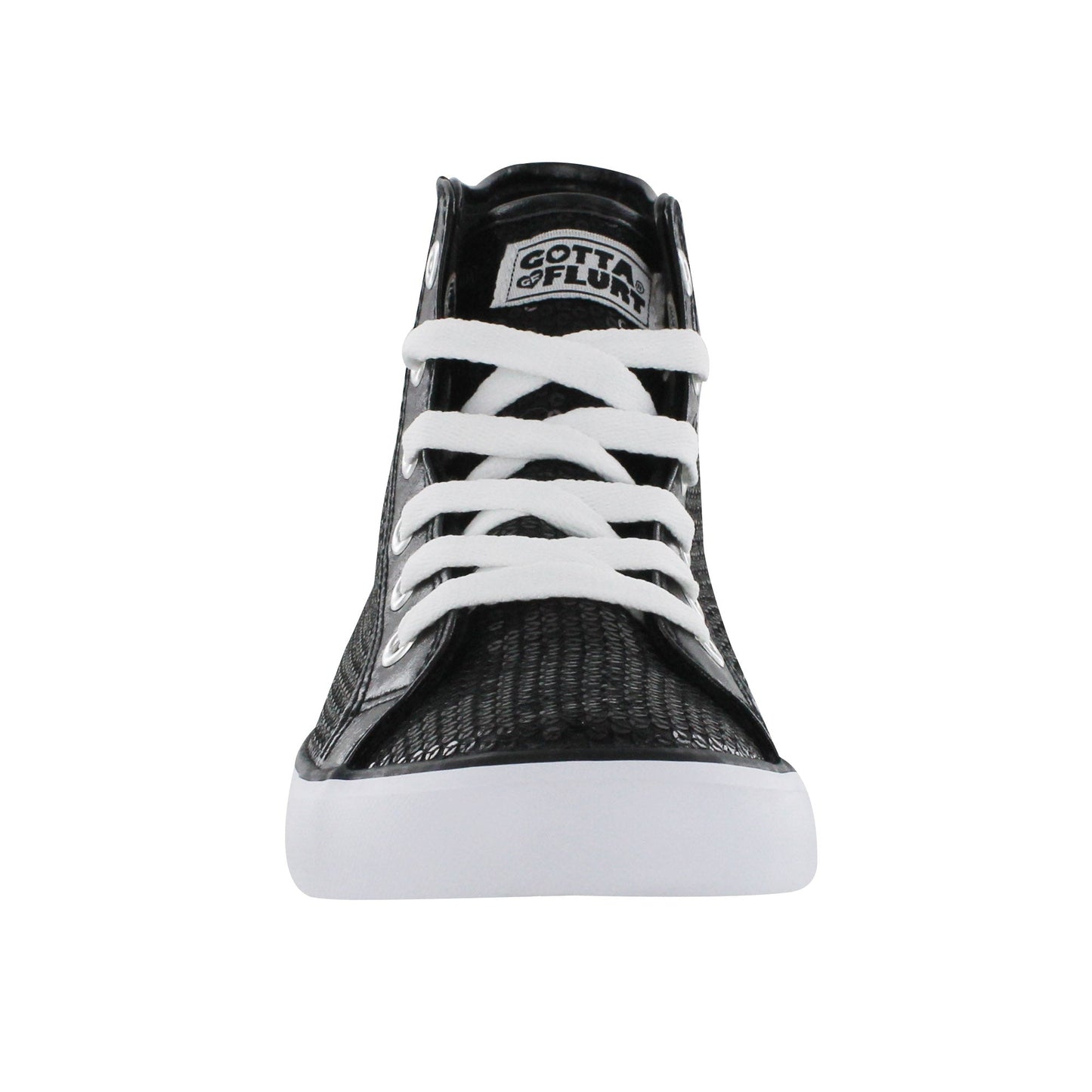 Gotta Flurt Girl's Disco II Hi Black Sequin Dance Sneaker.