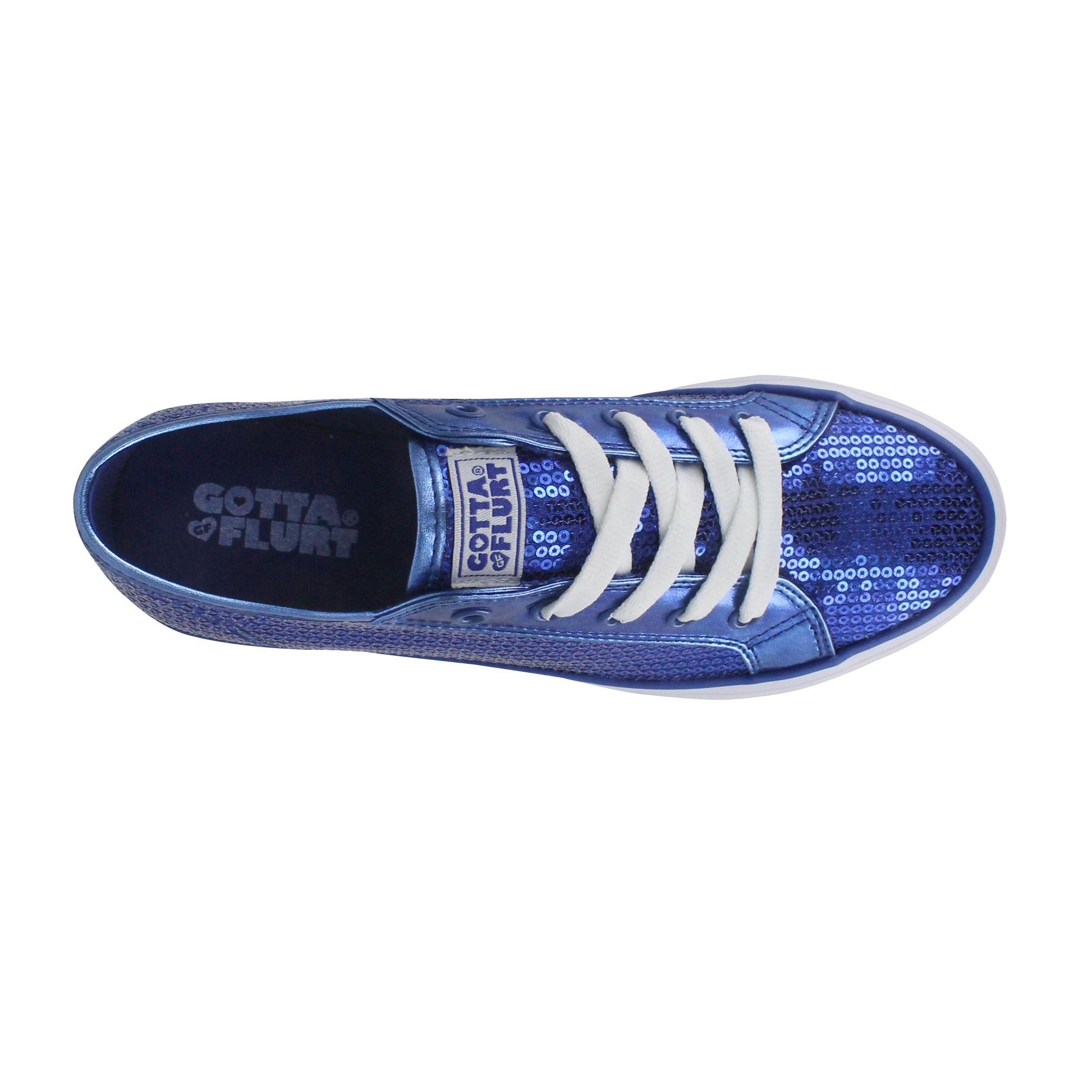 Gotta Flurt Women's Disco II Blue Sequin Dance Sneaker.