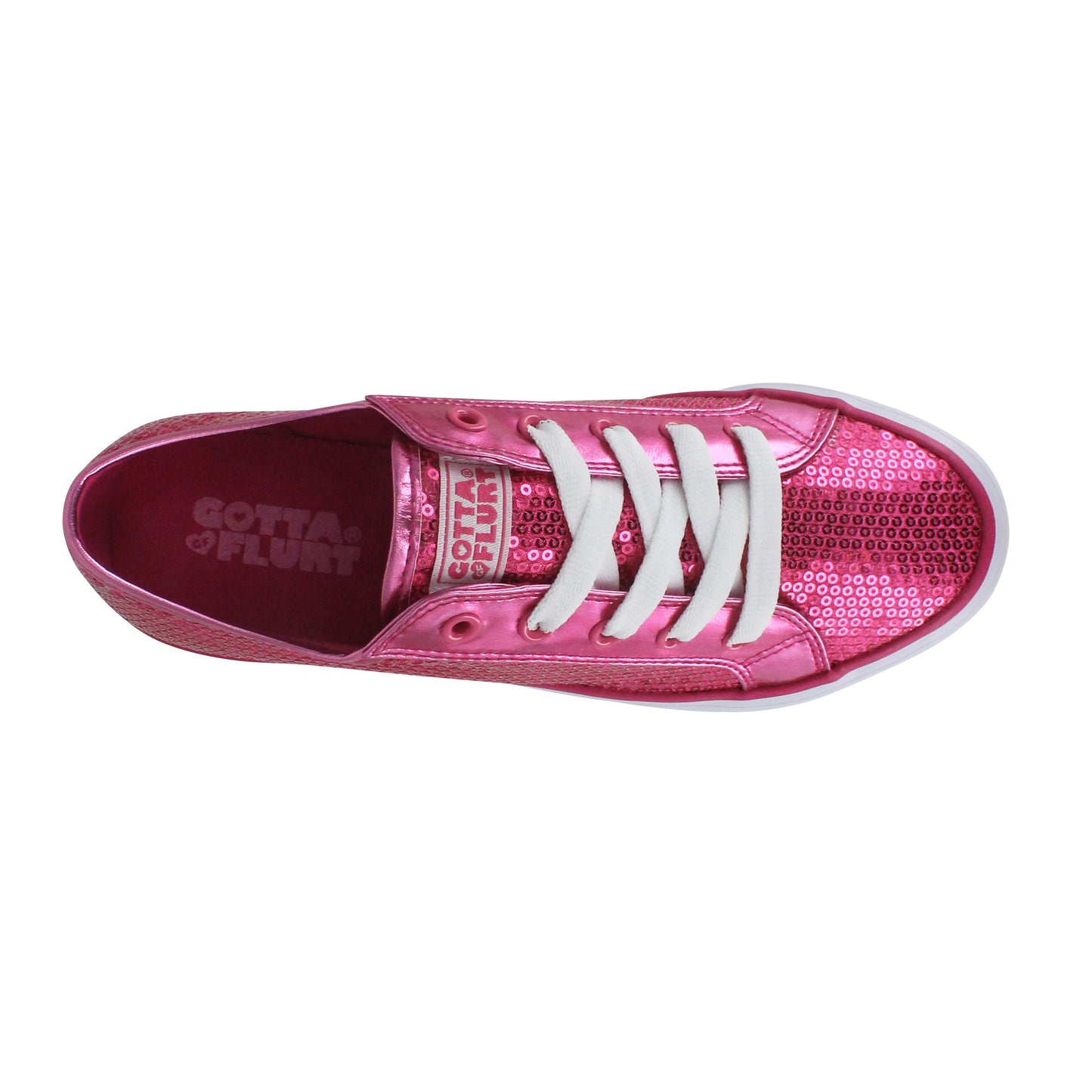 Gotta Flurt Women's Disco II Hot Pink Sequin Dance Sneaker.