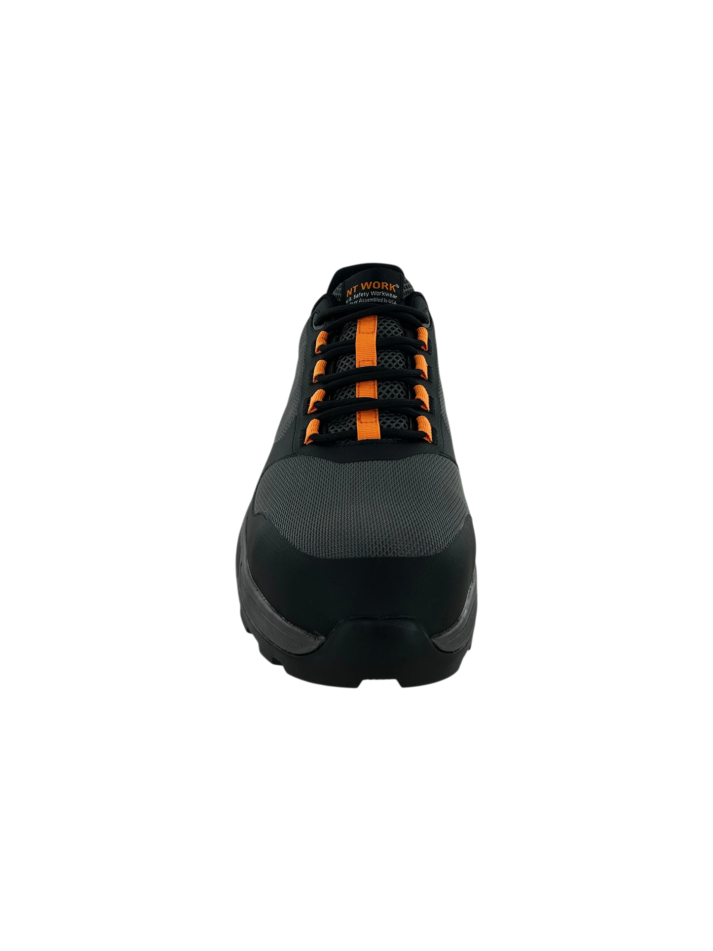 NT Work® Men's Fallon Charcoal/Orange Safety Alloy Toe ESD Athletic Work Shoe