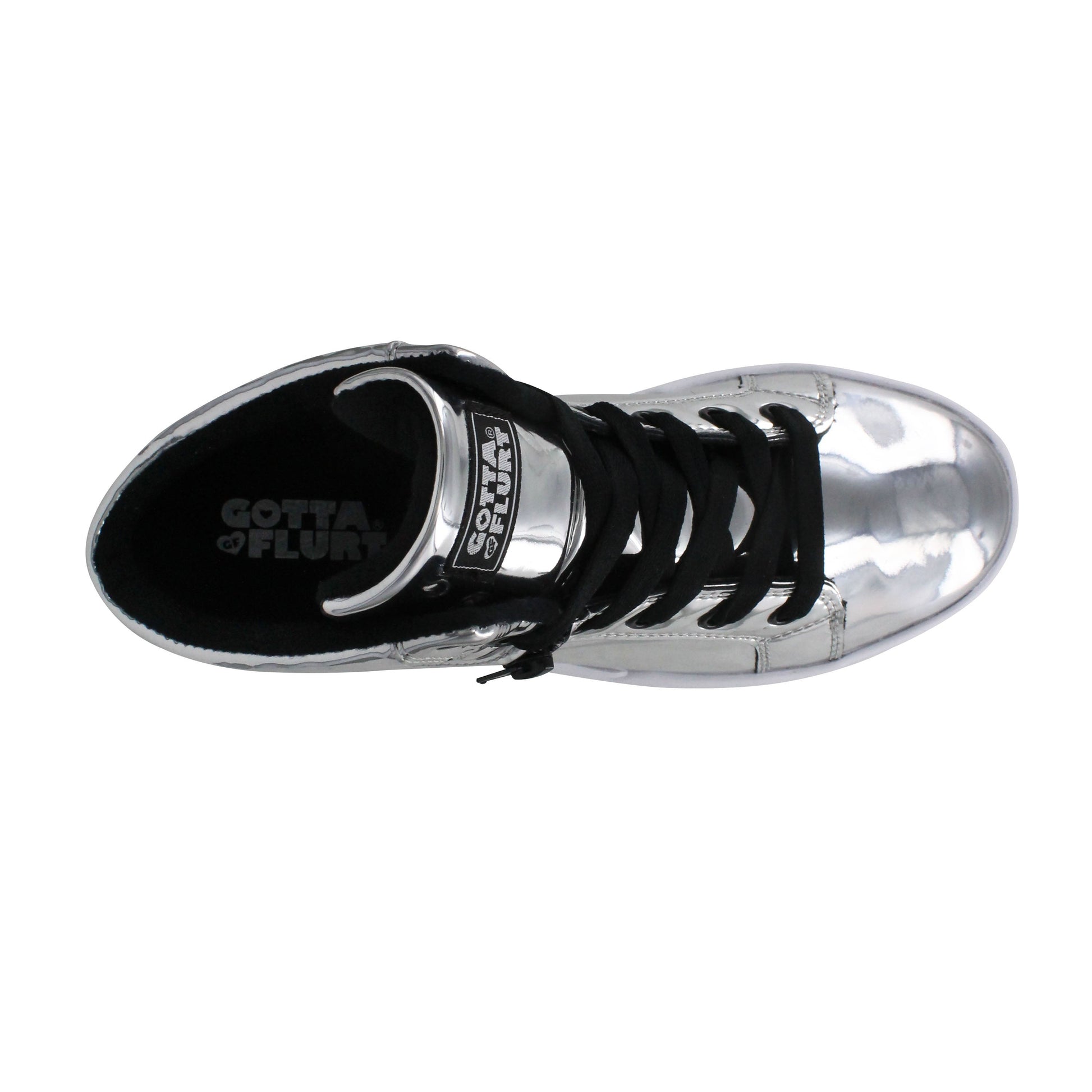 Gotta Flurt Women's Gamma II Silver Hip Hop Fashion Sneaker.