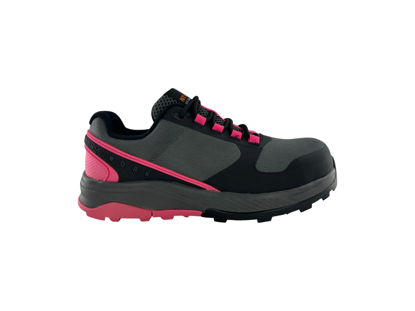 NT Work® Women's Hernley Charcoal/Pink Safety Alloy Toe ESD Athletic Work Shoe
