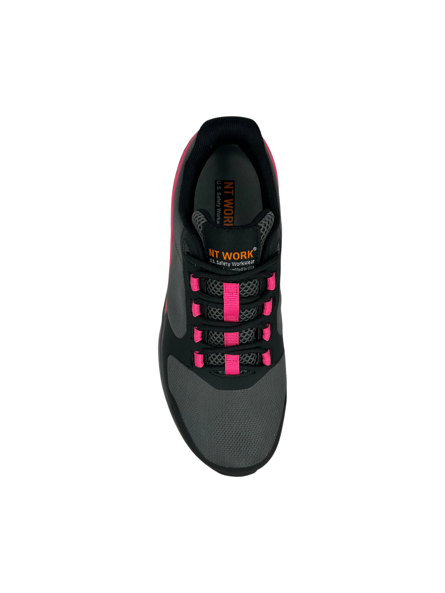 NT Work® Women's Hernley Charcoal/Pink Safety Alloy Toe ESD Athletic Work Shoe