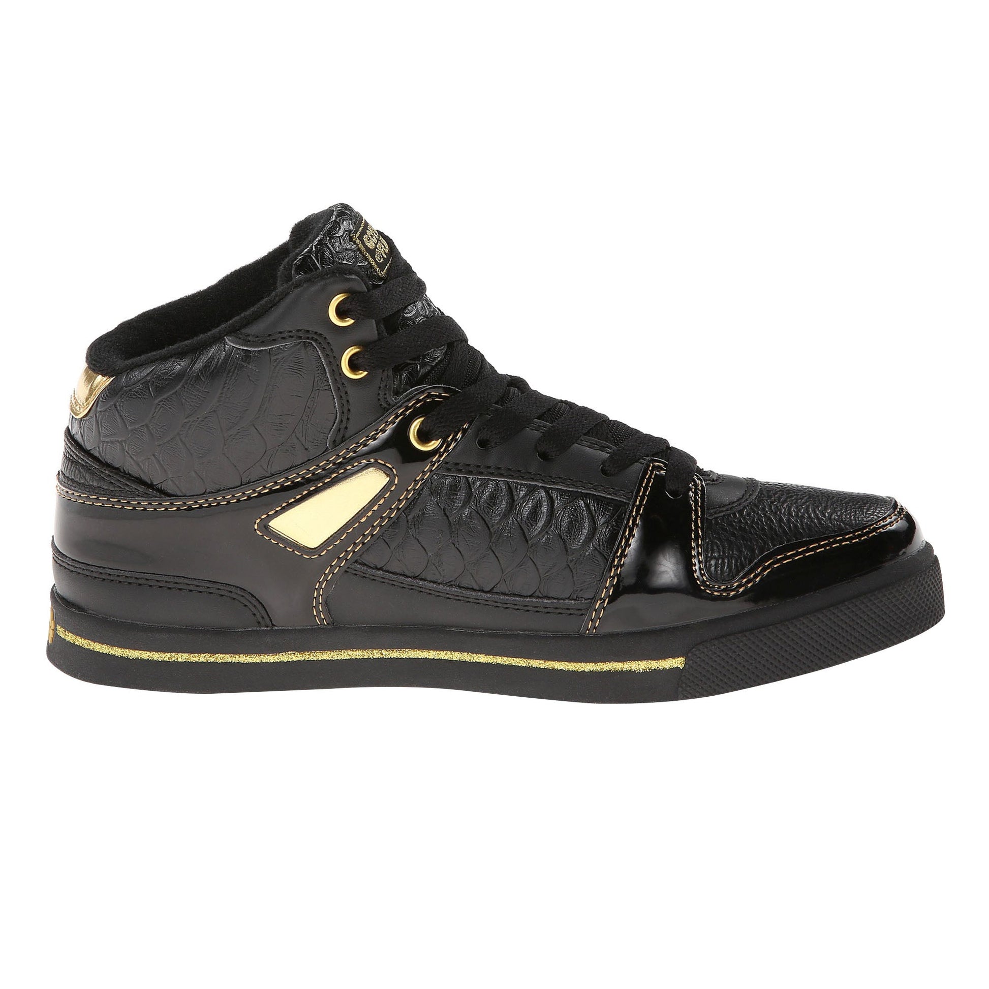 Gotta Flurt Women's Hip Hop 2 Black/Gold Hip Hop Fashion Sneaker.