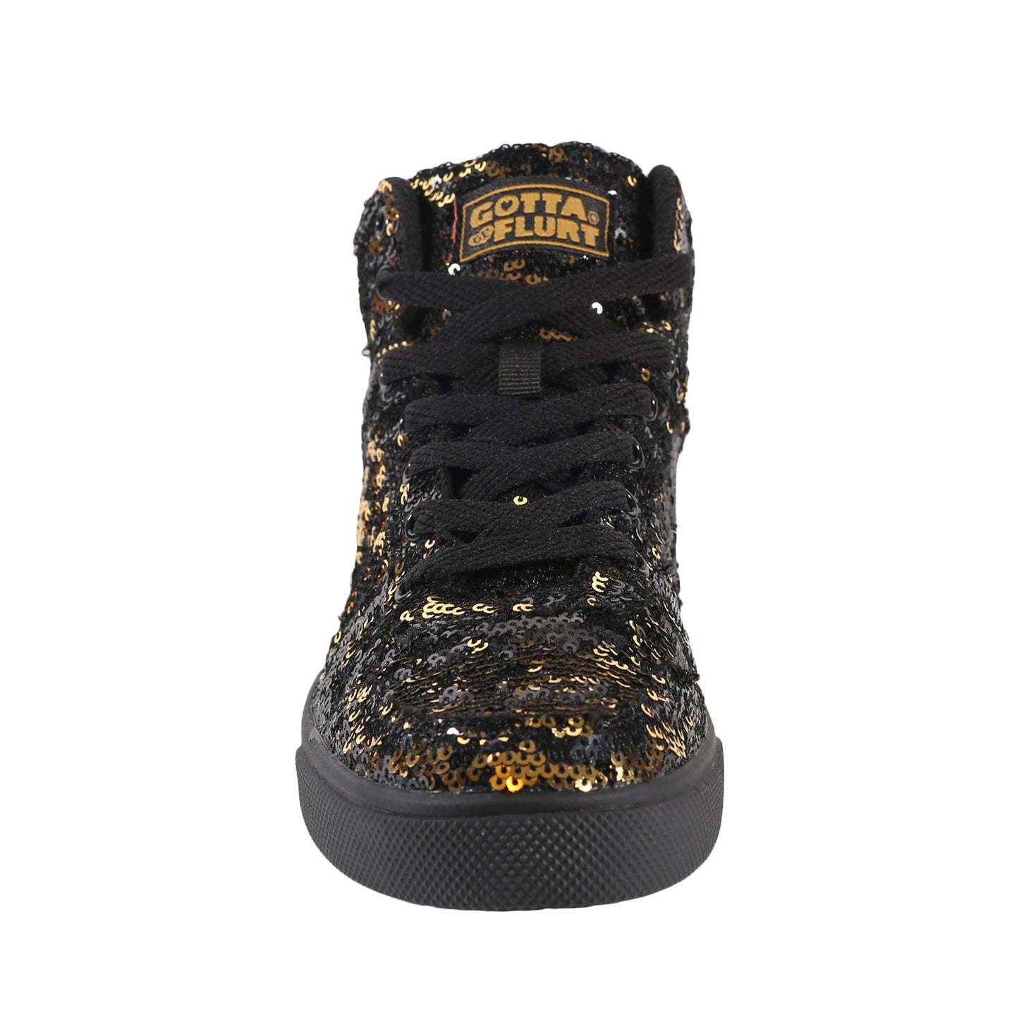 Gotta Flurt Girl's Hip Hop II Black/Gold Dance Sneaker