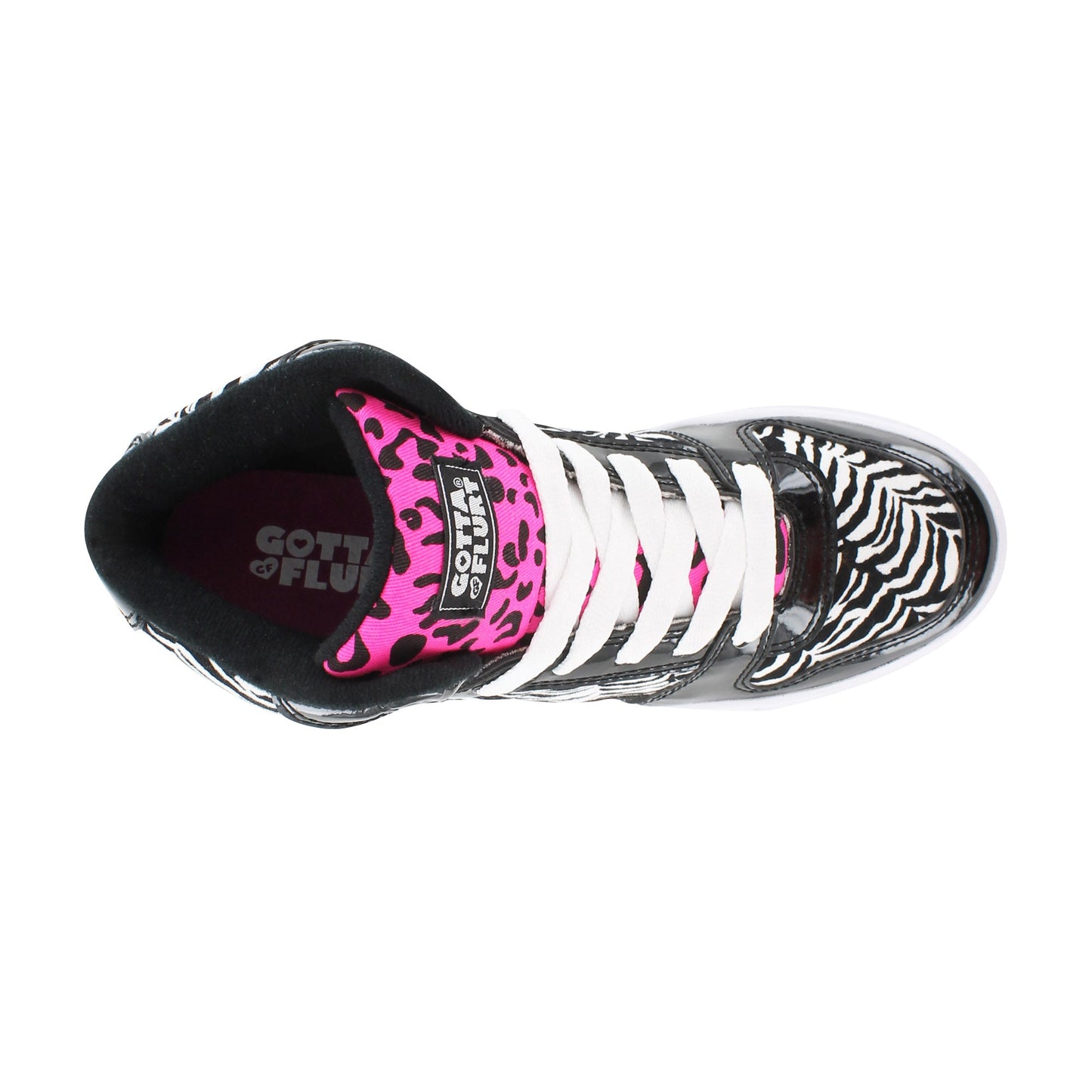 Gotta Flurt Women's Hip Hop VI Black/White/Hot Pink Fashion Sneaker (BOGO1).