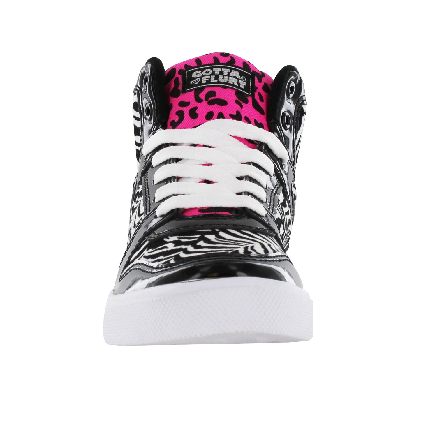 Gotta Flurt Girl's Hip Hop VI Black/White/Hot Pink Dance Sneaker