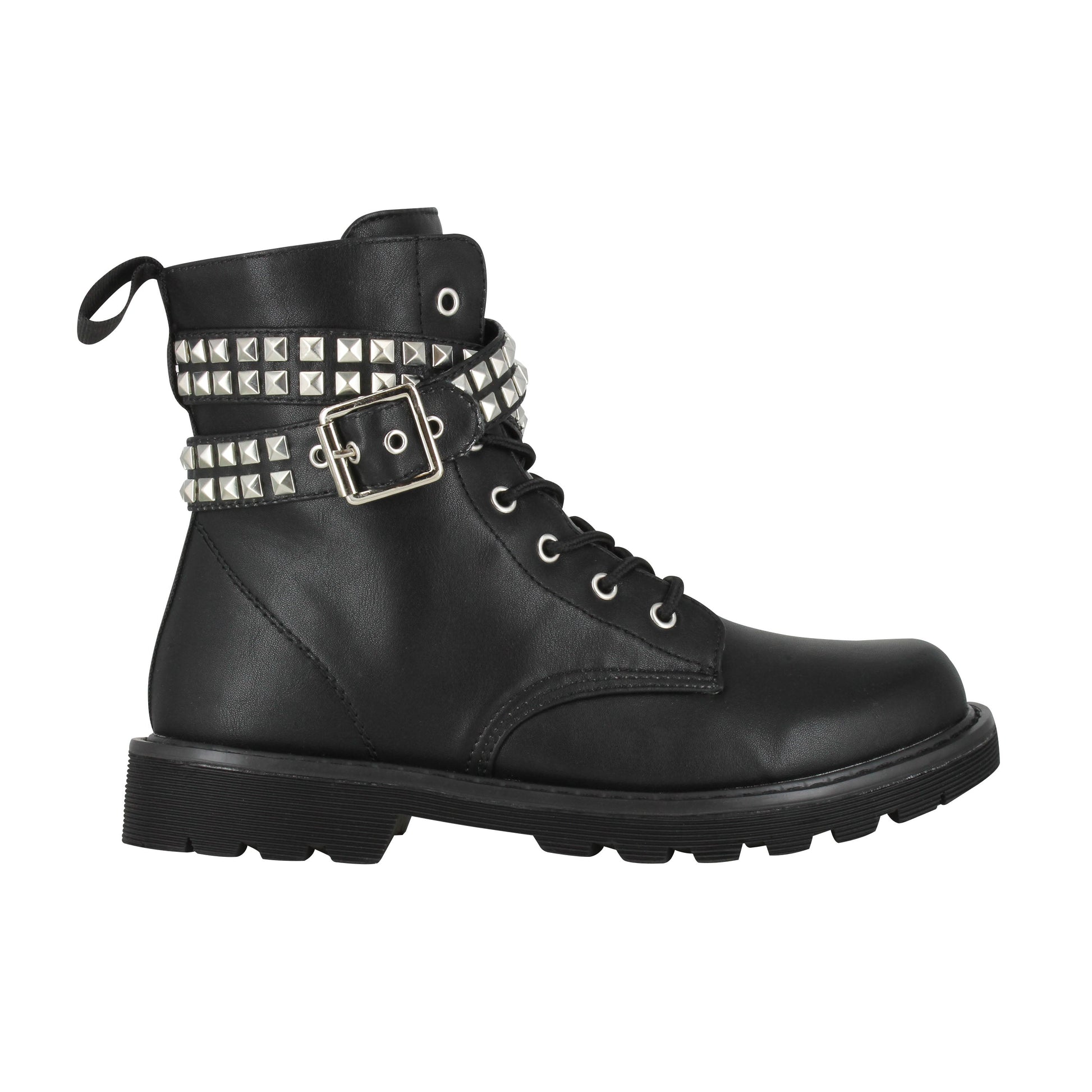 Gotta Flurt Women's Lani Black Combat Boot.