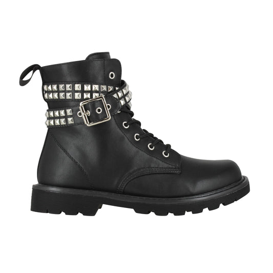 Gotta Flurt Women's Lani Black Combat Boot.