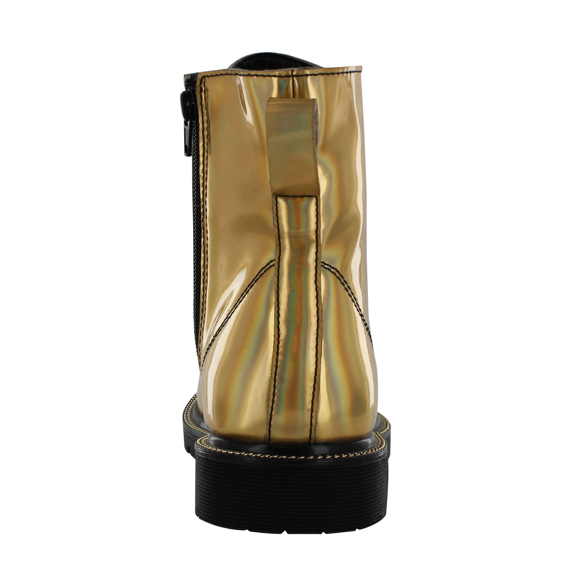 Gotta Flurt Women's Luna Gold Combat Boot.