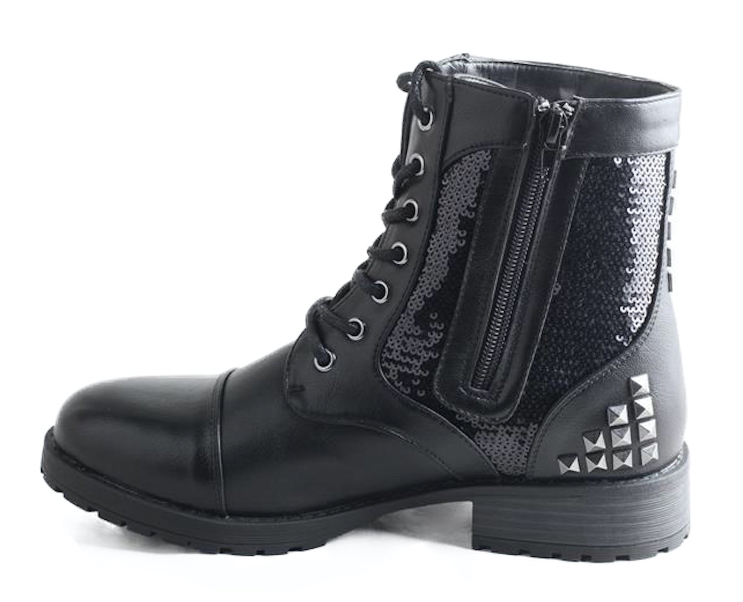 Gotta Flurt Women's Swag II Black Sequin Combat Dance Boot