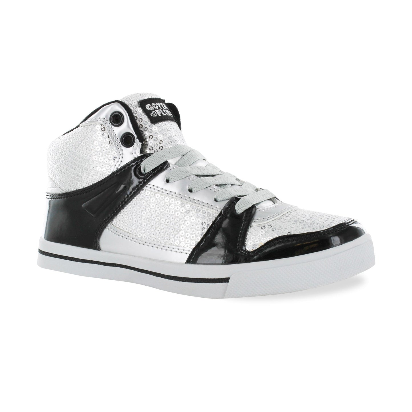 Swerve G silver sequin hip hop sneaker