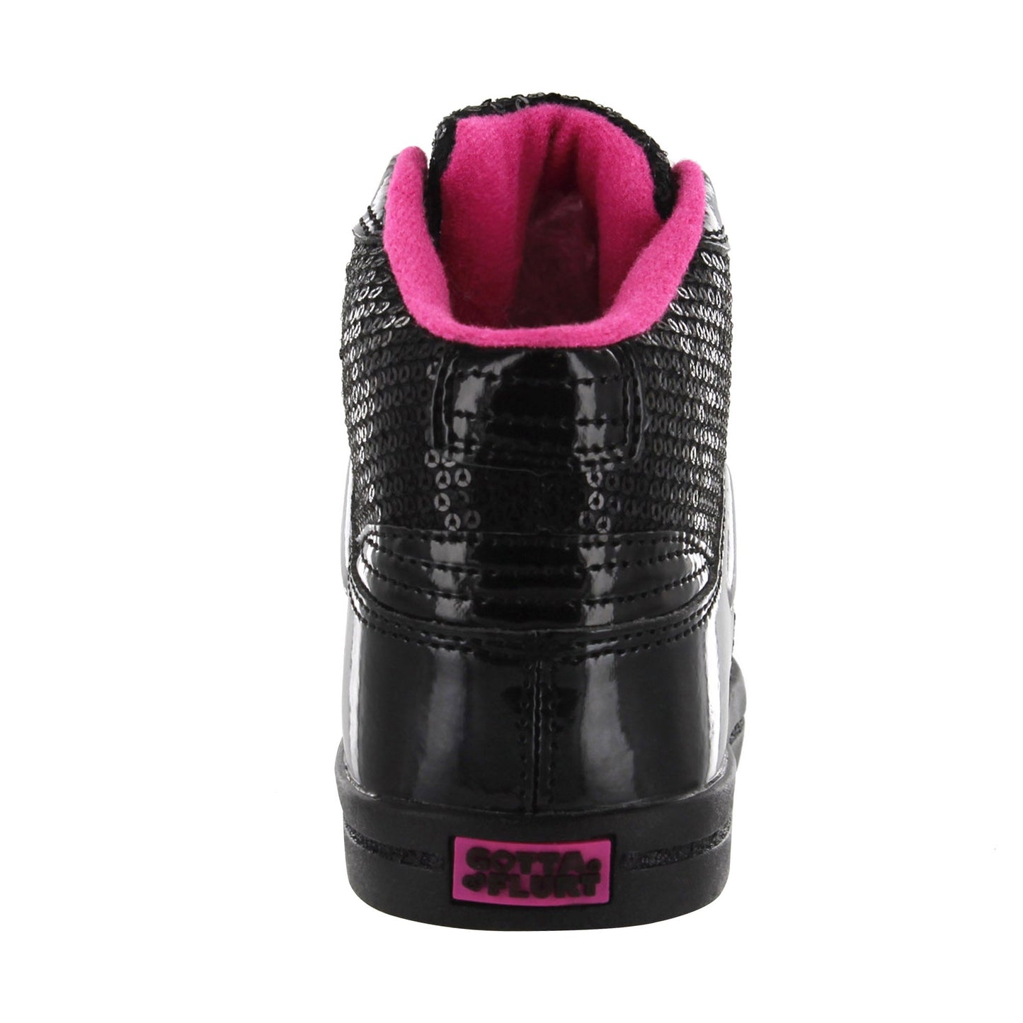 Gotta Flurt Women's Swerve Black Sequin Hip Hop Fashion Sneaker.