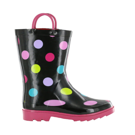 Nord Trail Girl's Mist III Polkadot Rubber Rain Boot