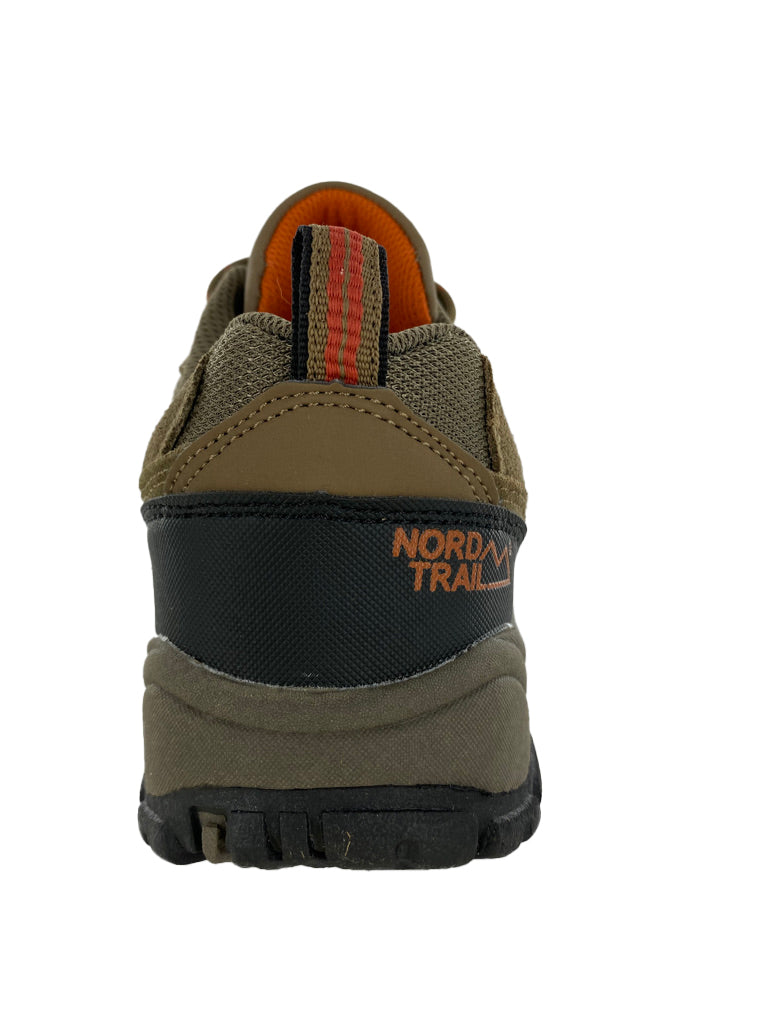 Nord Trail Men's Mt. Hunter II Taupe/Orange Leather Trail Hiking Casual Shoe